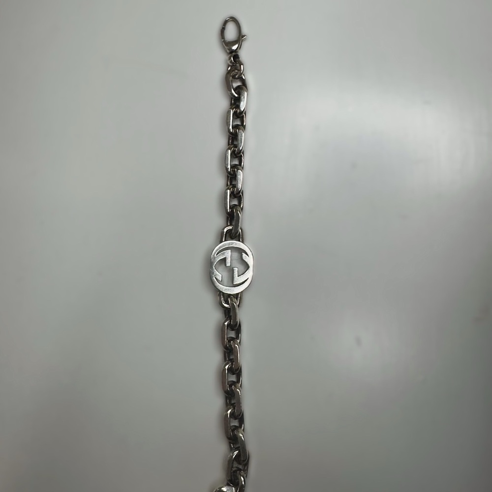 Authentic Vintage Gucci Mens Chunky Silver Bracelet
